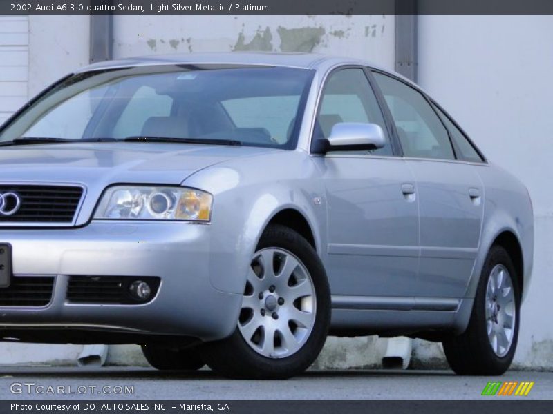 Light Silver Metallic / Platinum 2002 Audi A6 3.0 quattro Sedan