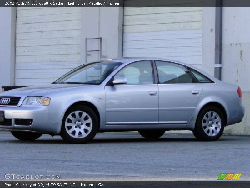 Light Silver Metallic / Platinum 2002 Audi A6 3.0 quattro Sedan