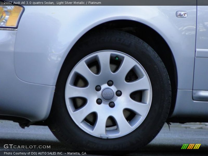 Light Silver Metallic / Platinum 2002 Audi A6 3.0 quattro Sedan