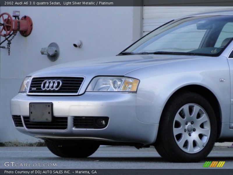 Light Silver Metallic / Platinum 2002 Audi A6 3.0 quattro Sedan
