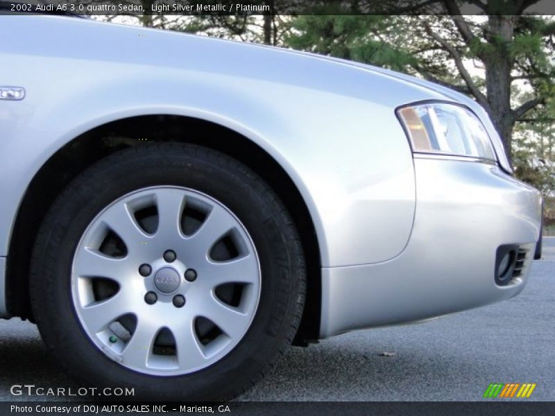Light Silver Metallic / Platinum 2002 Audi A6 3.0 quattro Sedan