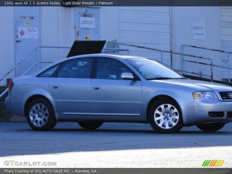 Light Silver Metallic / Platinum 2002 Audi A6 3.0 quattro Sedan
