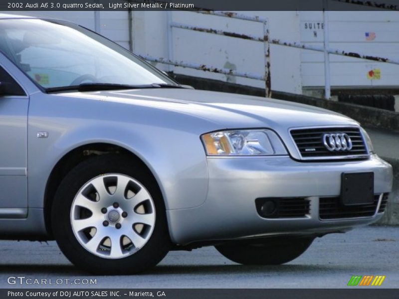 Light Silver Metallic / Platinum 2002 Audi A6 3.0 quattro Sedan