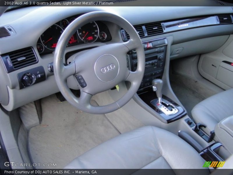 Light Silver Metallic / Platinum 2002 Audi A6 3.0 quattro Sedan