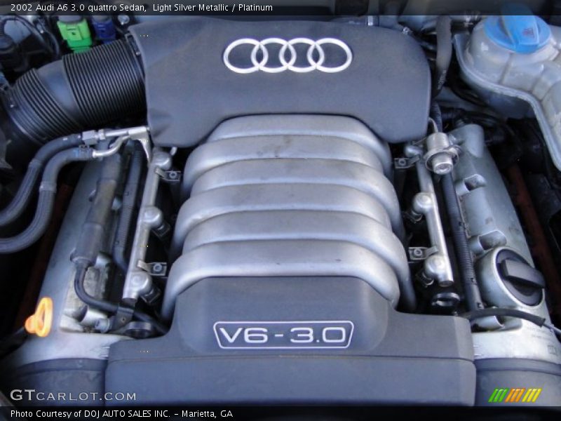 Light Silver Metallic / Platinum 2002 Audi A6 3.0 quattro Sedan