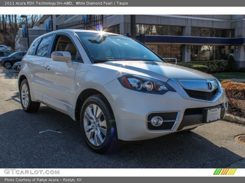 White Diamond Pearl / Taupe 2011 Acura RDX Technology SH-AWD