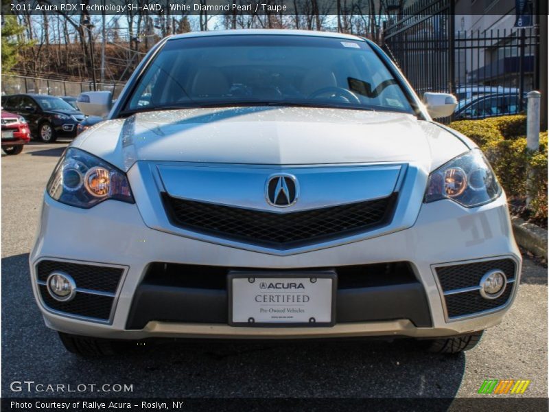 White Diamond Pearl / Taupe 2011 Acura RDX Technology SH-AWD