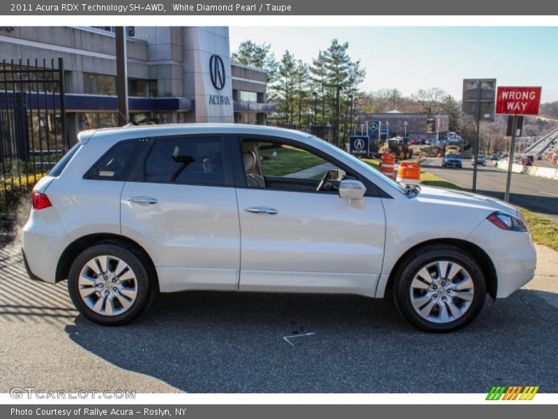 White Diamond Pearl / Taupe 2011 Acura RDX Technology SH-AWD
