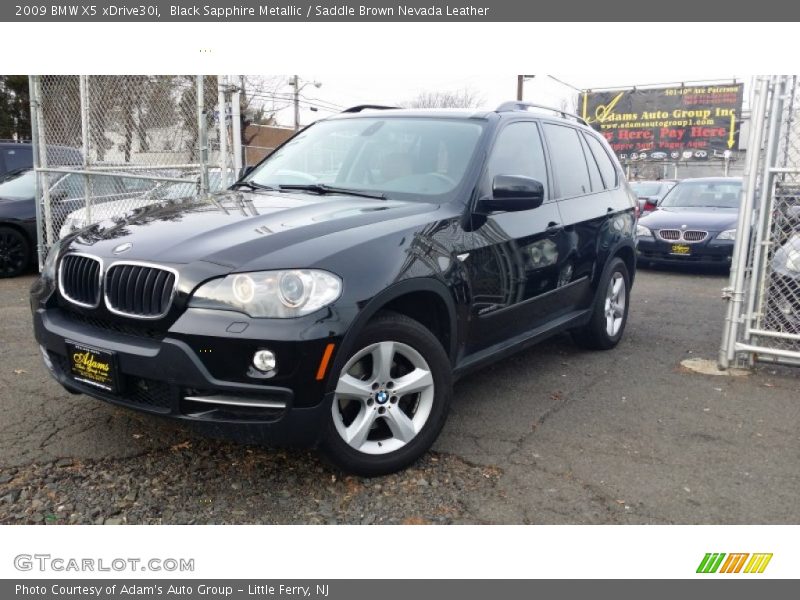 Black Sapphire Metallic / Saddle Brown Nevada Leather 2009 BMW X5 xDrive30i