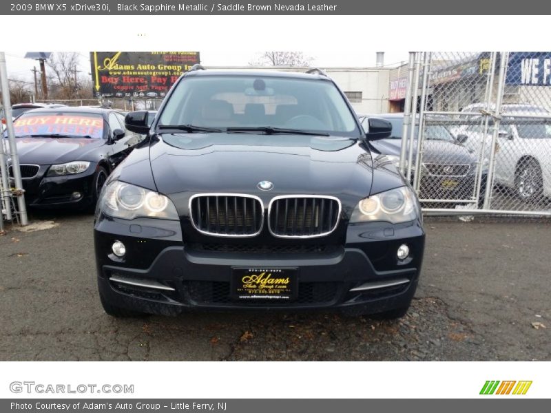 Black Sapphire Metallic / Saddle Brown Nevada Leather 2009 BMW X5 xDrive30i