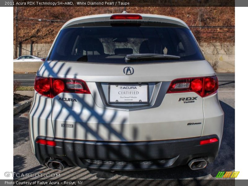 White Diamond Pearl / Taupe 2011 Acura RDX Technology SH-AWD