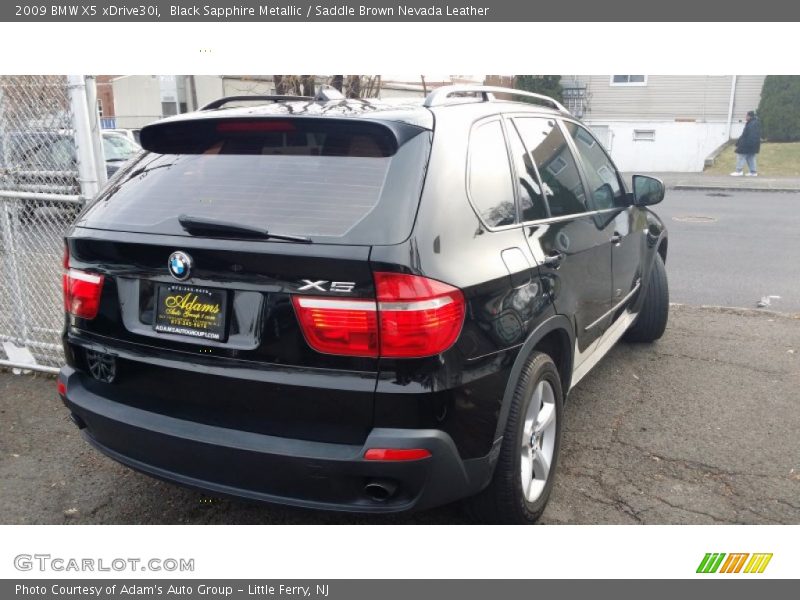 Black Sapphire Metallic / Saddle Brown Nevada Leather 2009 BMW X5 xDrive30i