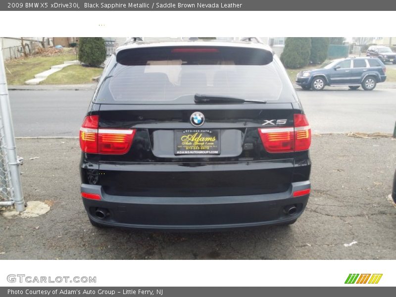 Black Sapphire Metallic / Saddle Brown Nevada Leather 2009 BMW X5 xDrive30i