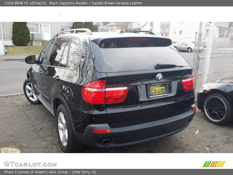 Black Sapphire Metallic / Saddle Brown Nevada Leather 2009 BMW X5 xDrive30i
