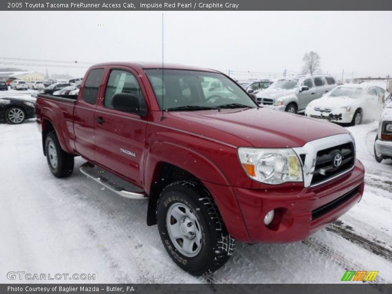 Impulse Red Pearl / Graphite Gray 2005 Toyota Tacoma PreRunner Access Cab