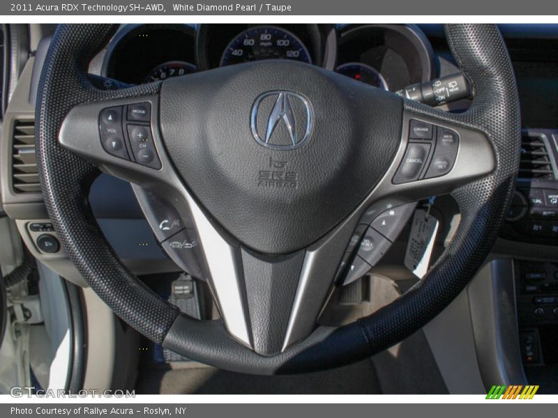 White Diamond Pearl / Taupe 2011 Acura RDX Technology SH-AWD