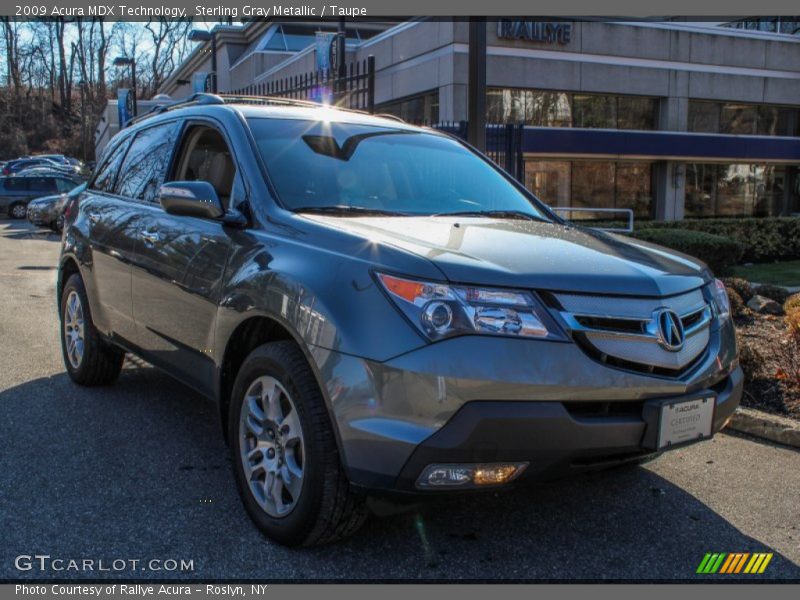 Sterling Gray Metallic / Taupe 2009 Acura MDX Technology