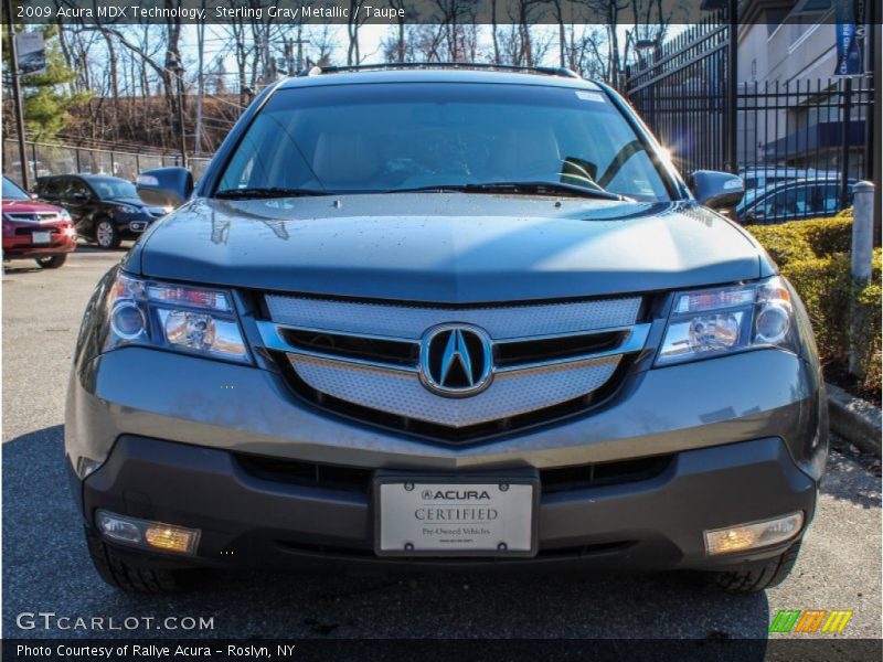Sterling Gray Metallic / Taupe 2009 Acura MDX Technology