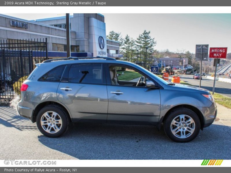 Sterling Gray Metallic / Taupe 2009 Acura MDX Technology