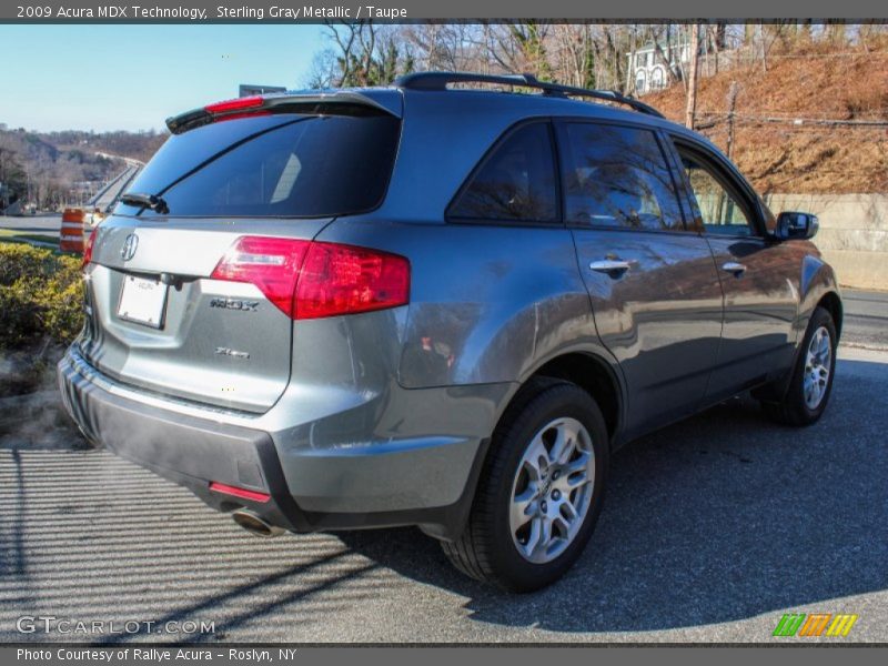 Sterling Gray Metallic / Taupe 2009 Acura MDX Technology