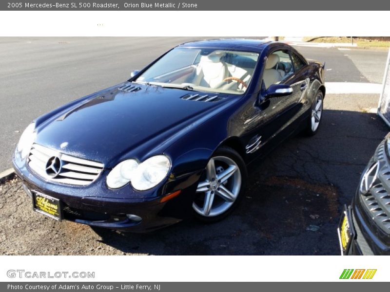 Orion Blue Metallic / Stone 2005 Mercedes-Benz SL 500 Roadster