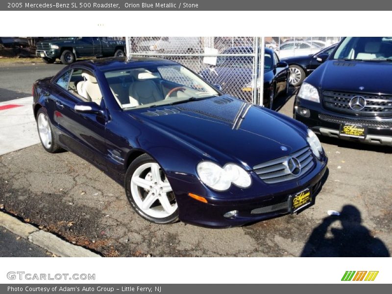 Orion Blue Metallic / Stone 2005 Mercedes-Benz SL 500 Roadster