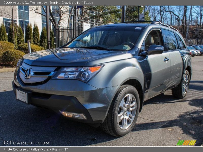 Sterling Gray Metallic / Taupe 2009 Acura MDX Technology