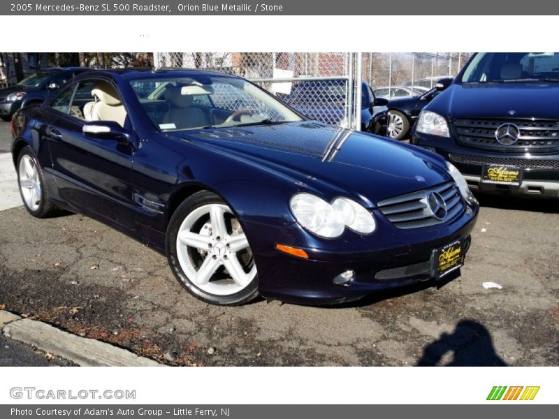 Orion Blue Metallic / Stone 2005 Mercedes-Benz SL 500 Roadster