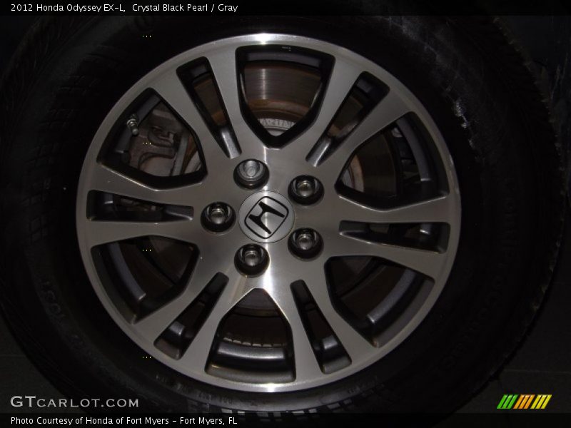 Crystal Black Pearl / Gray 2012 Honda Odyssey EX-L