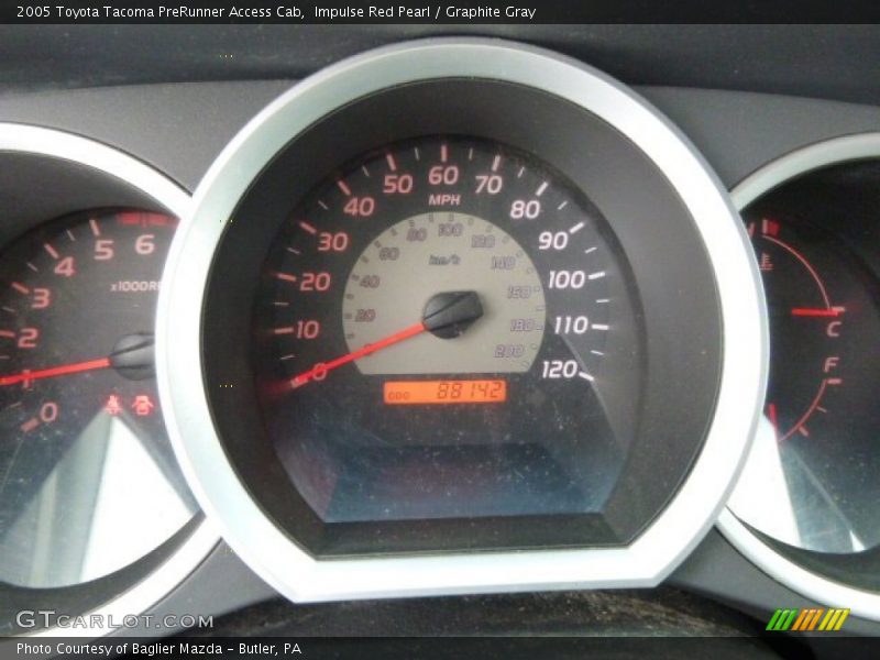 Impulse Red Pearl / Graphite Gray 2005 Toyota Tacoma PreRunner Access Cab