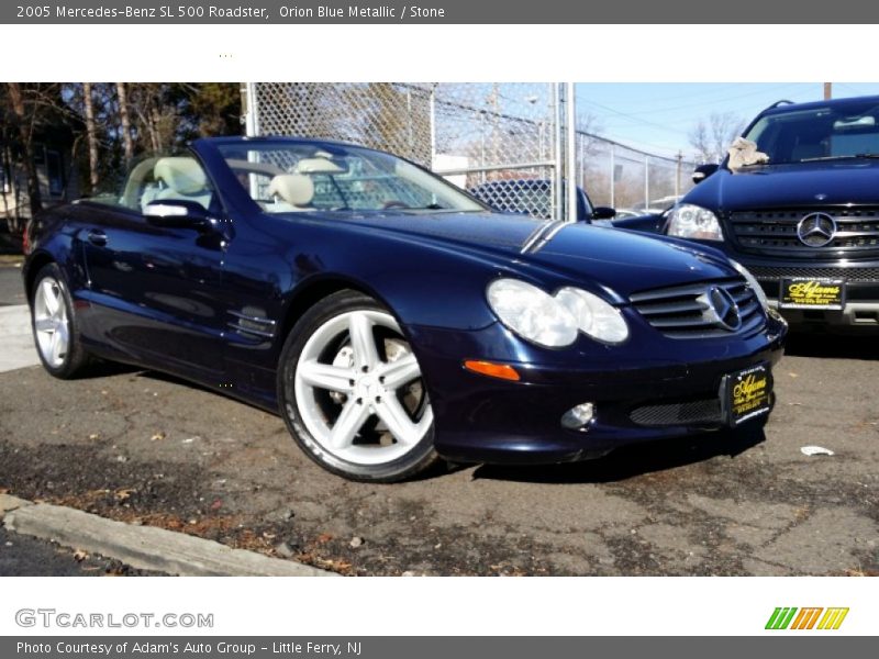 Orion Blue Metallic / Stone 2005 Mercedes-Benz SL 500 Roadster