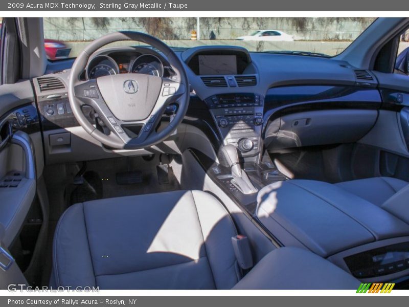 Sterling Gray Metallic / Taupe 2009 Acura MDX Technology