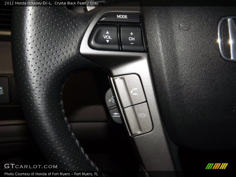 Crystal Black Pearl / Gray 2012 Honda Odyssey EX-L