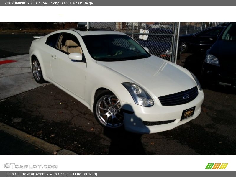 Ivory Pearl / Wheat Beige 2007 Infiniti G 35 Coupe