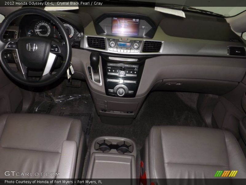 Crystal Black Pearl / Gray 2012 Honda Odyssey EX-L