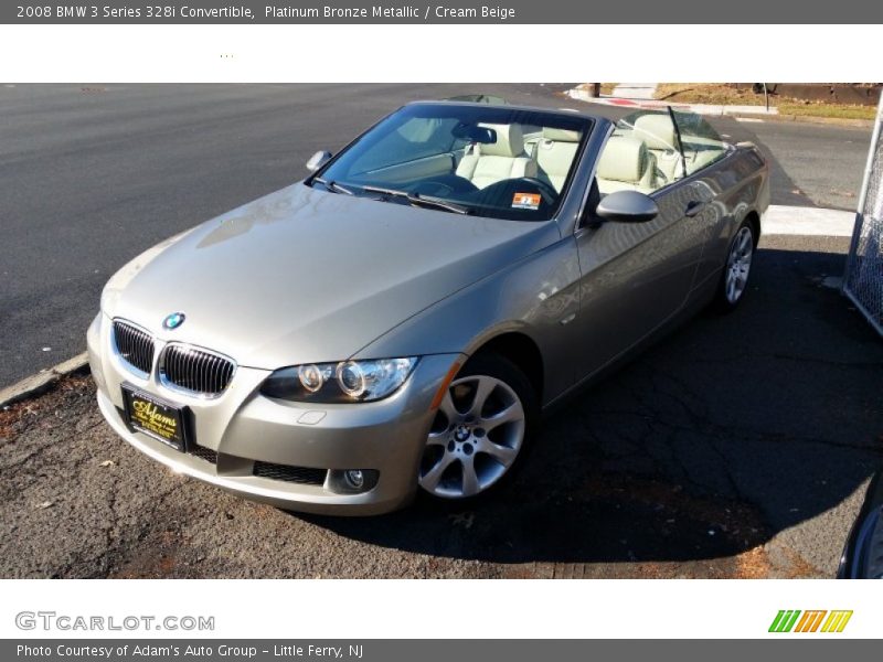 Platinum Bronze Metallic / Cream Beige 2008 BMW 3 Series 328i Convertible