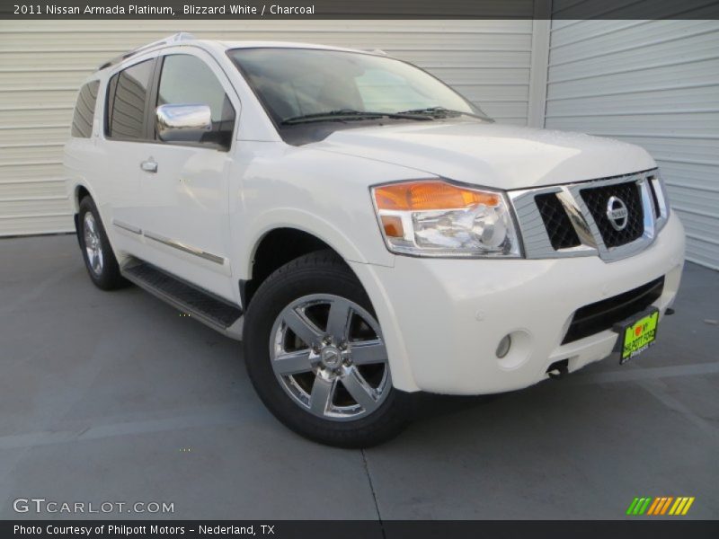 Blizzard White / Charcoal 2011 Nissan Armada Platinum