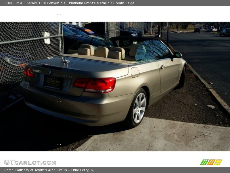 Platinum Bronze Metallic / Cream Beige 2008 BMW 3 Series 328i Convertible