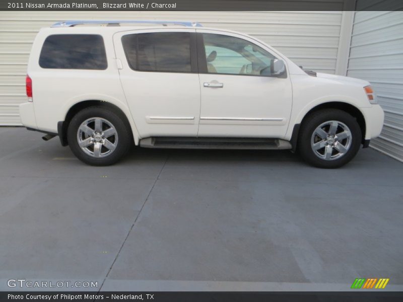 Blizzard White / Charcoal 2011 Nissan Armada Platinum