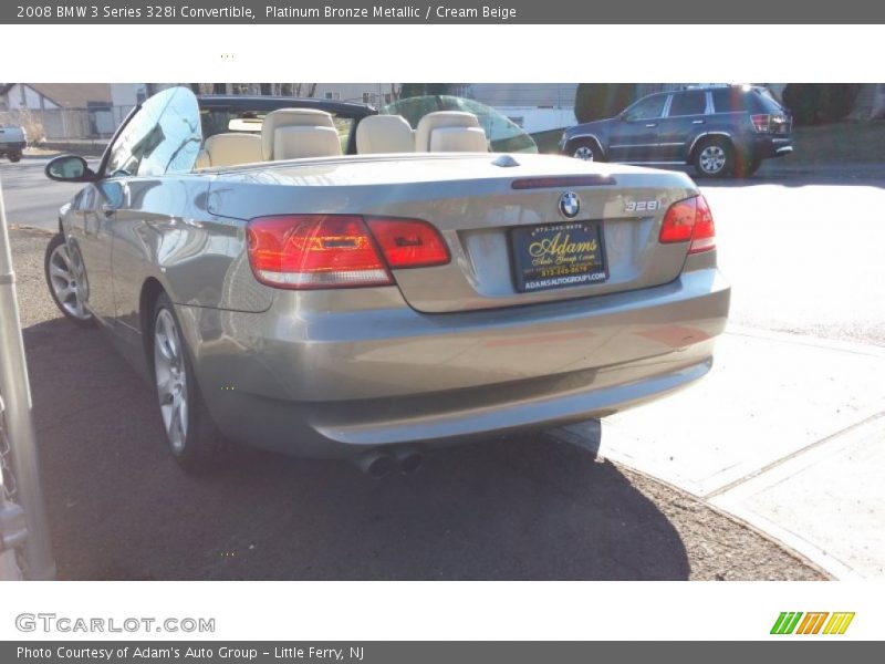 Platinum Bronze Metallic / Cream Beige 2008 BMW 3 Series 328i Convertible