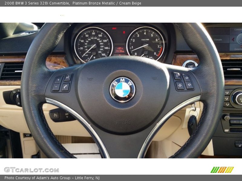 Platinum Bronze Metallic / Cream Beige 2008 BMW 3 Series 328i Convertible