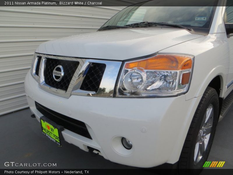 Blizzard White / Charcoal 2011 Nissan Armada Platinum