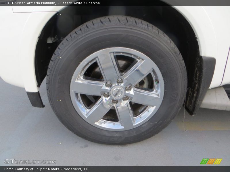 Blizzard White / Charcoal 2011 Nissan Armada Platinum