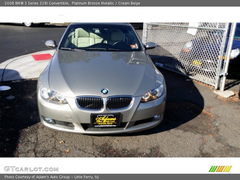 Platinum Bronze Metallic / Cream Beige 2008 BMW 3 Series 328i Convertible