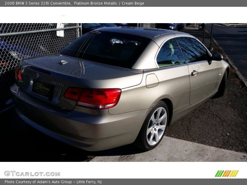 Platinum Bronze Metallic / Cream Beige 2008 BMW 3 Series 328i Convertible