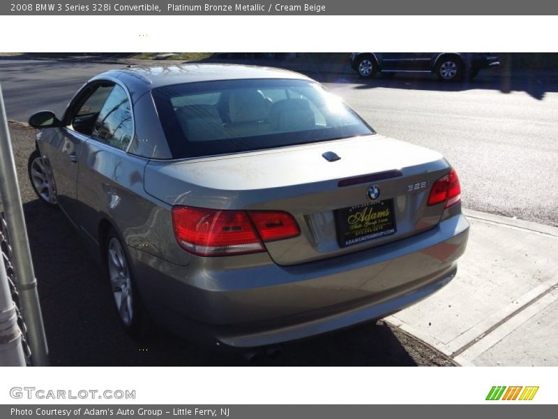 Platinum Bronze Metallic / Cream Beige 2008 BMW 3 Series 328i Convertible