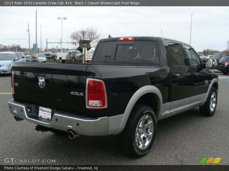 Black / Canyon Brown/Light Frost Beige 2013 Ram 1500 Laramie Crew Cab 4x4