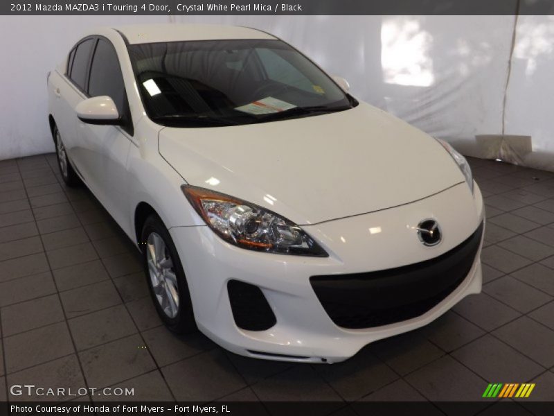 Crystal White Pearl Mica / Black 2012 Mazda MAZDA3 i Touring 4 Door