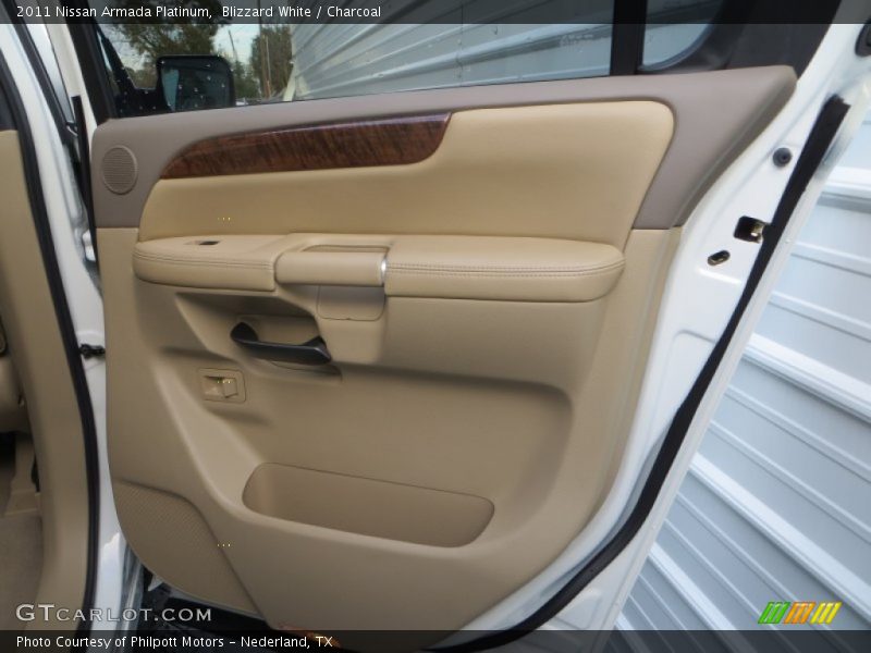 Blizzard White / Charcoal 2011 Nissan Armada Platinum