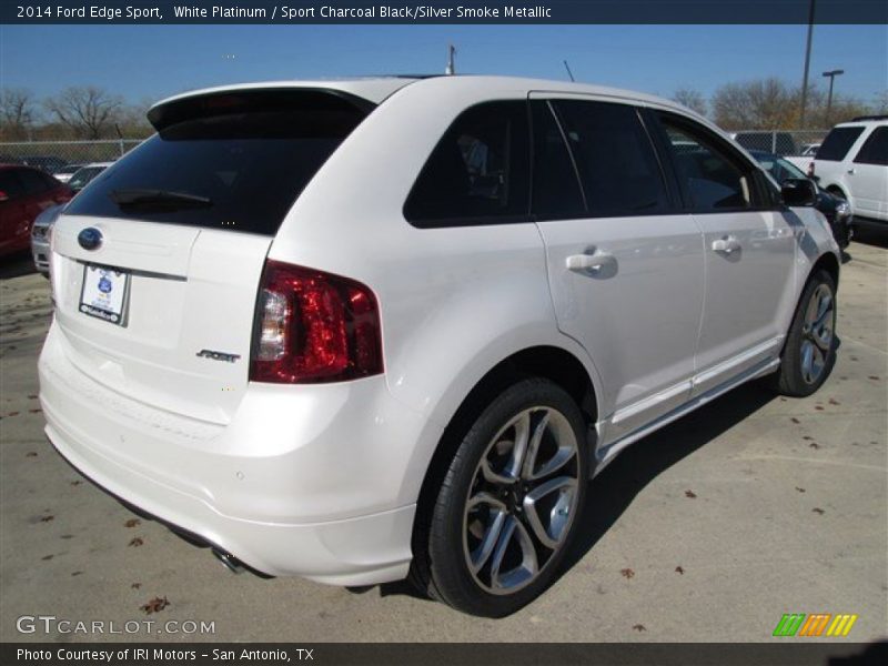 White Platinum / Sport Charcoal Black/Silver Smoke Metallic 2014 Ford Edge Sport